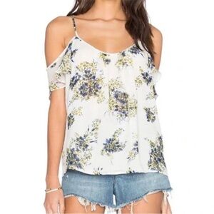 JOIE COLD SHOULDER SILK TOP SIZE S